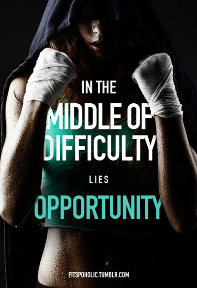 Middle of the difficulty lies opportunities